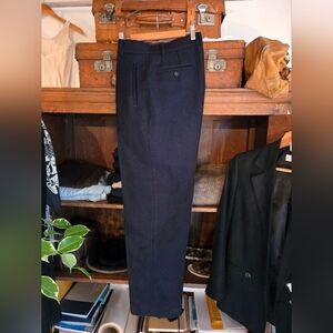 Dark Navy Wool Trousers